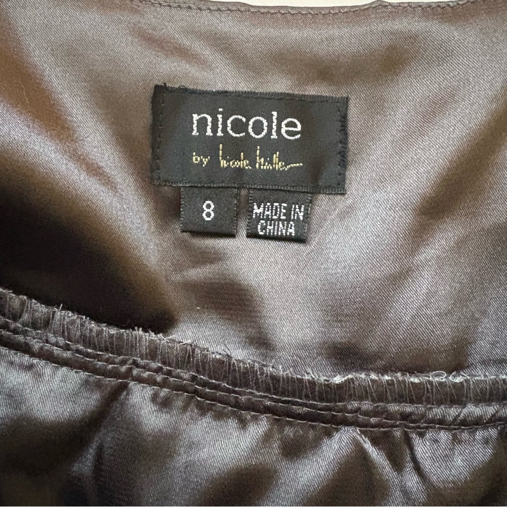 NWT Nicole by Nicole Miller Women’s Grey Animal Print Dress Size 8 - Picture 5 of 7